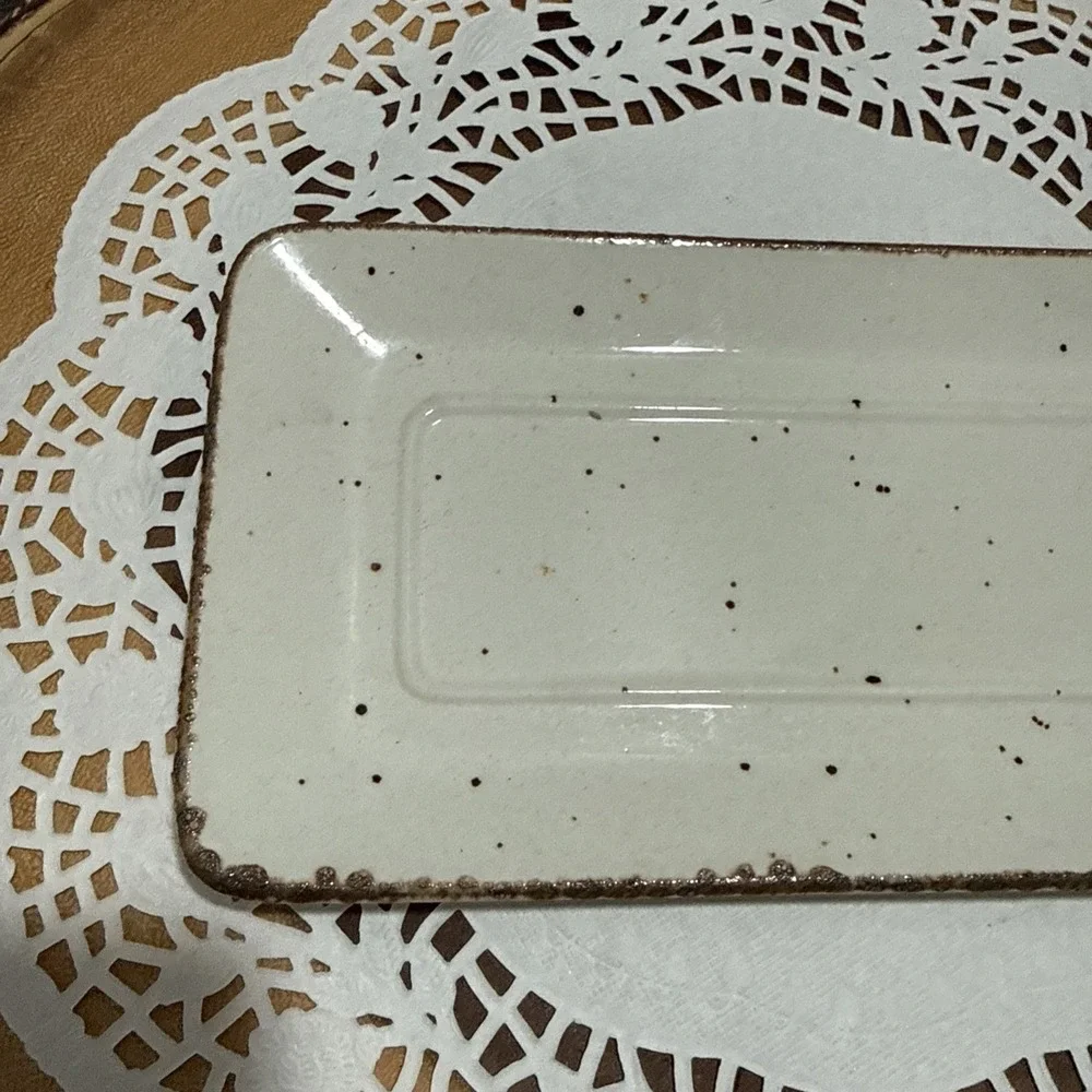 J&G Meakin Lifestyle Rectangular Serving Tray England Speckled Oven-to-Tableware